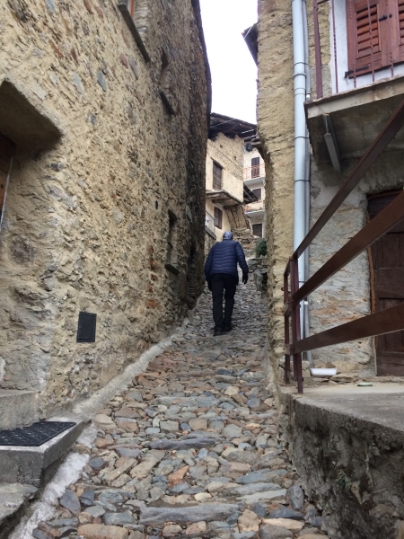 Steep hiking in Tirano