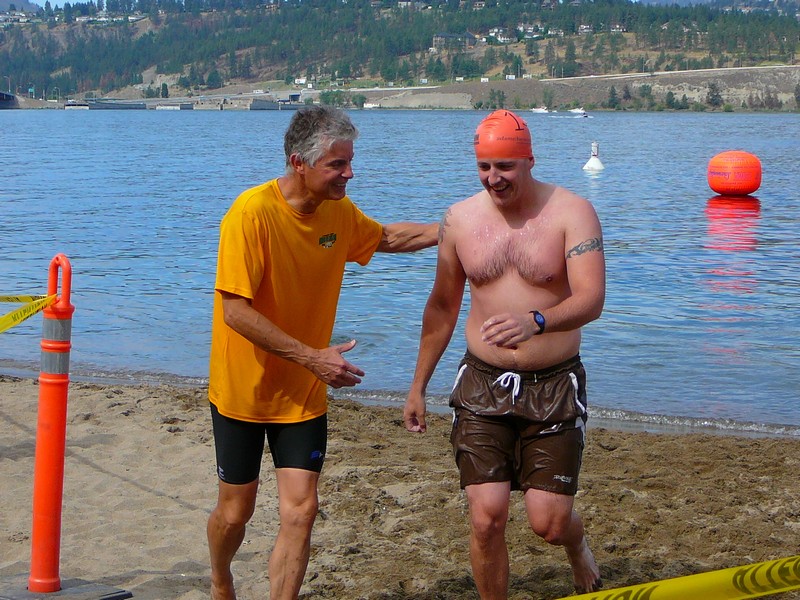 President in action - Across the Lake Swim 2009