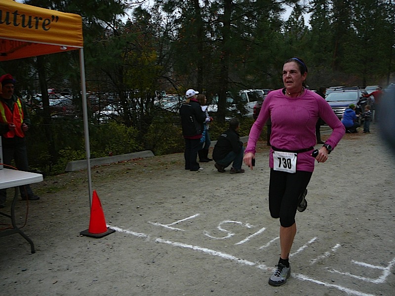 Danita finishing Trail Race Vernon