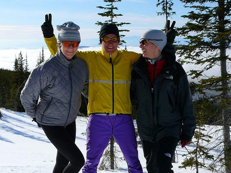 With Ellen and Joyce at Mt. Baldy